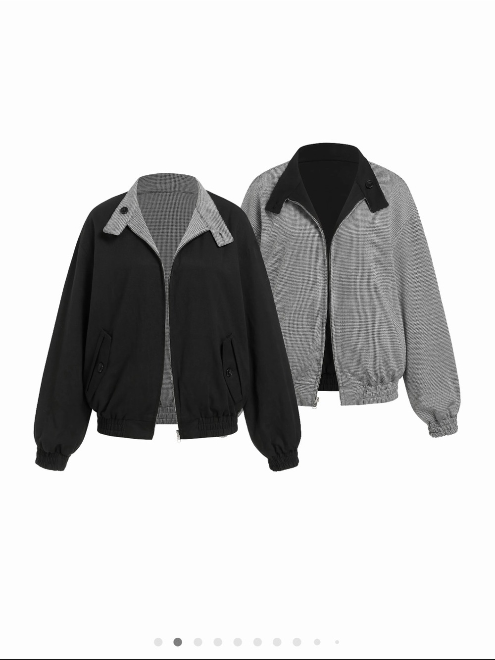Cider Reversible Black & dark Gray Bomber Jacket